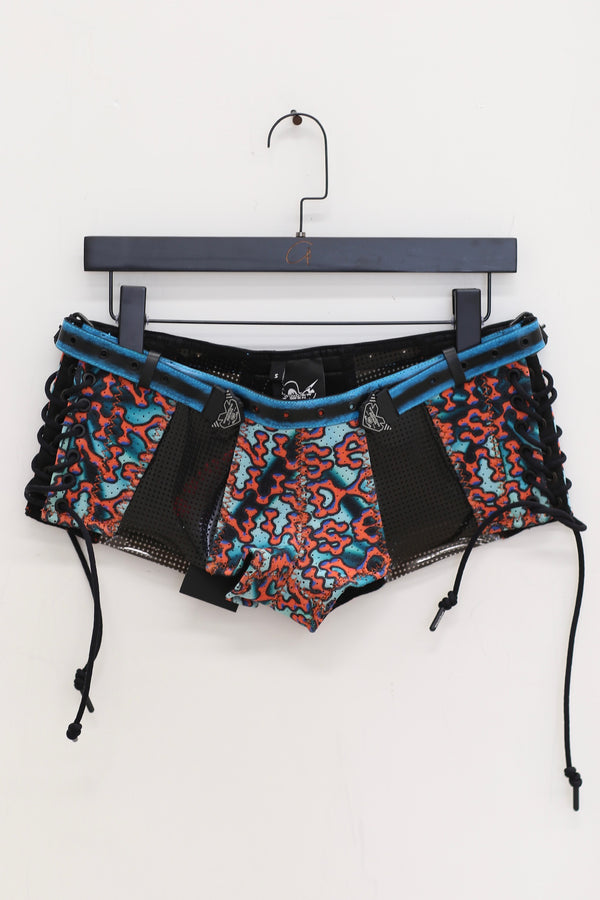 WINDOWSEN lace up mini shorts 24P013OG